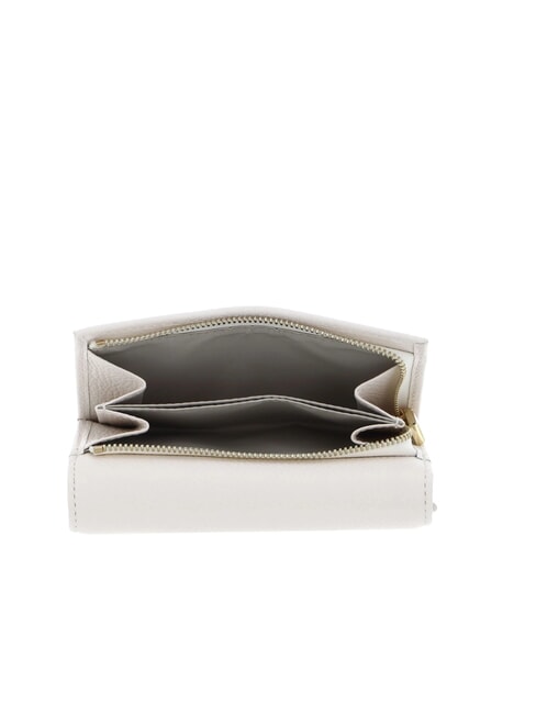 METALLIC SOFT Portafoglio bifold pelle martellata blanco - Portafogli Donna
