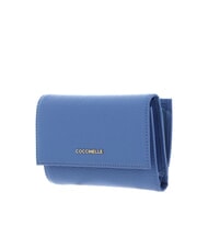 COCCINELLE METALLIC SOFT Portafoglio bifold pelle martellata azul - Portafogli Donna - 4