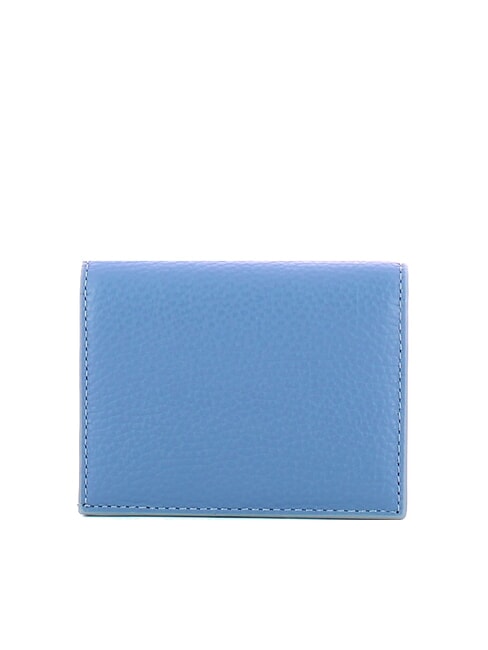 METALLIC SOFT Small leather wallet azul - Portafogli Donna