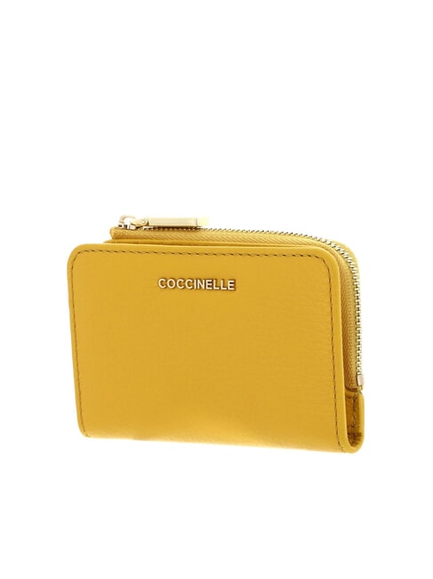 METALLIC SOFT Leather card holder soleado - Portafogli Donna