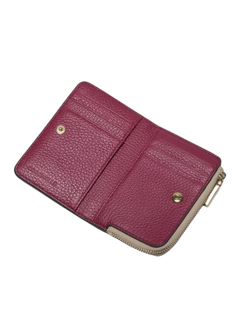 METALLIC TRICOLOR Leather wallet noir - Portafogli Donna