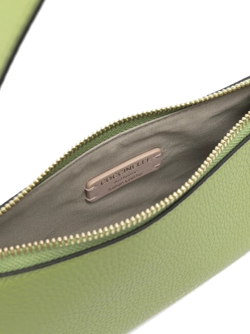 MERVEILLE Borsa a spalla in pelle martellata guacamole - Borse Donna