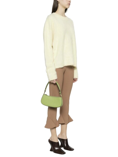 MERVEILLE Borsa a spalla in pelle martellata guacamole - Borse Donna