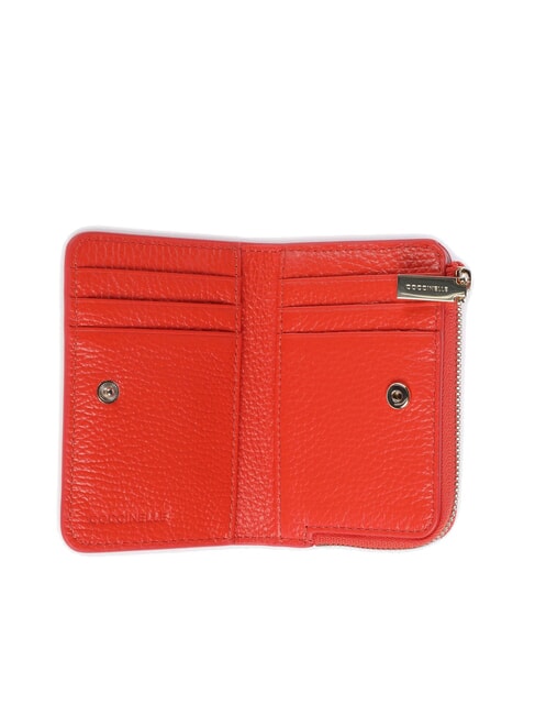 METALLIC SOFT Leather card holder gazpacho - Portafogli Donna