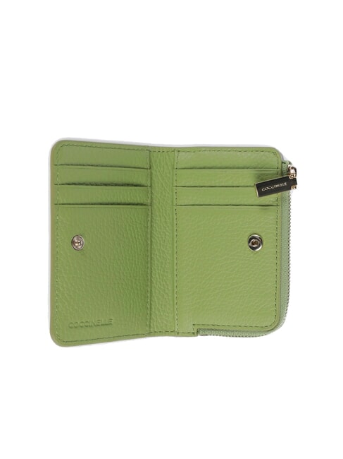 METALLIC SOFT Leather card holder guacamole - Portafogli Donna