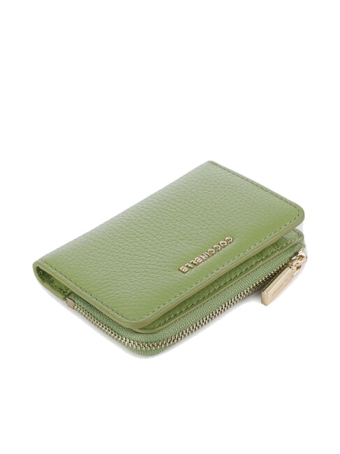 METALLIC SOFT Leather card holder guacamole - Portafogli Donna