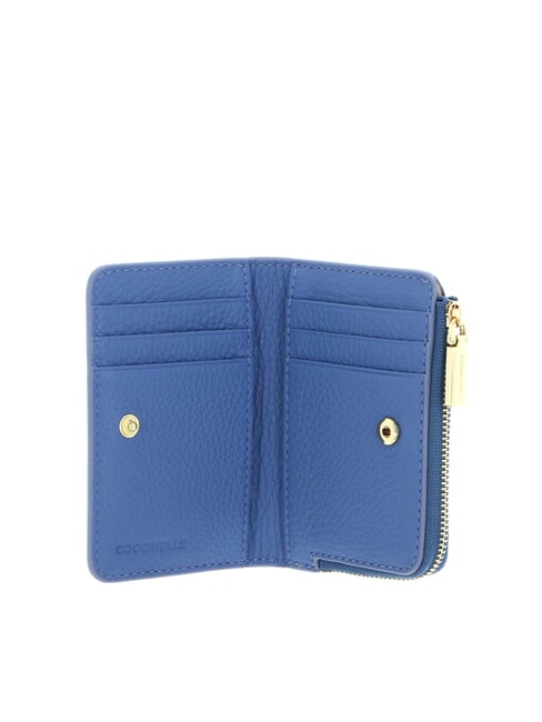 METALLIC SOFT Leather card holder azul - Portafogli Donna
