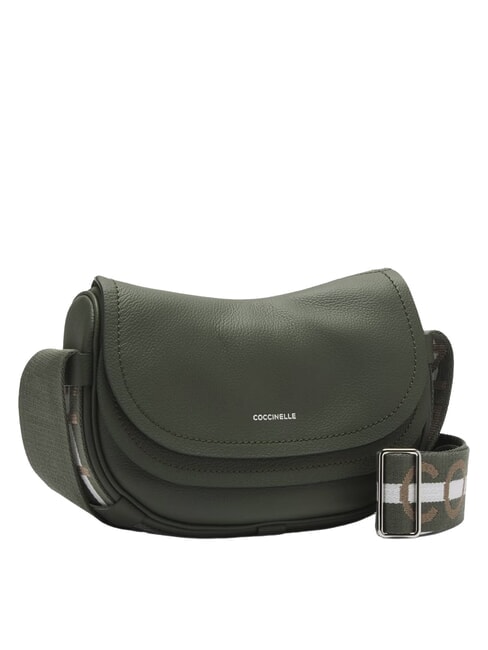 RAQUEL S Borsa piccola in pelle martellata con tracolla logata alga/guacamole - Borse Donna