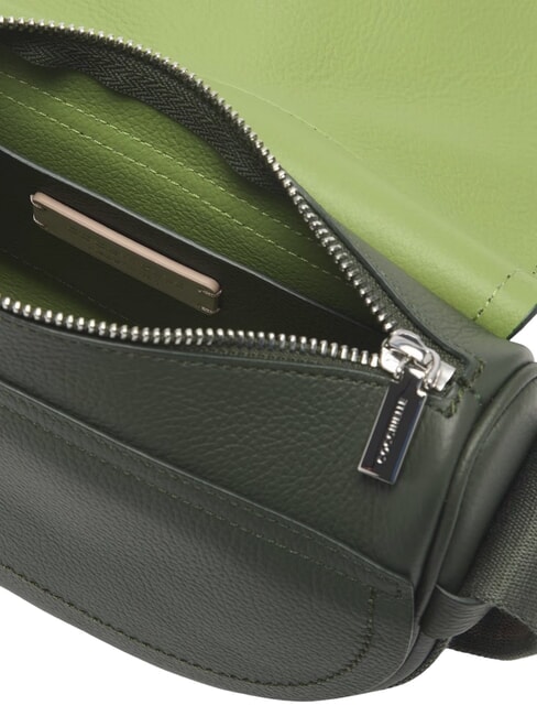 RAQUEL S Borsa piccola in pelle martellata con tracolla logata alga/guacamole - Borse Donna