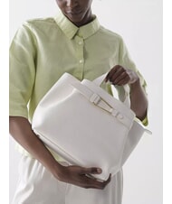 COCCINELLE MALORY Shopper a mano, con tracolla blanco - Borse Donna - 7