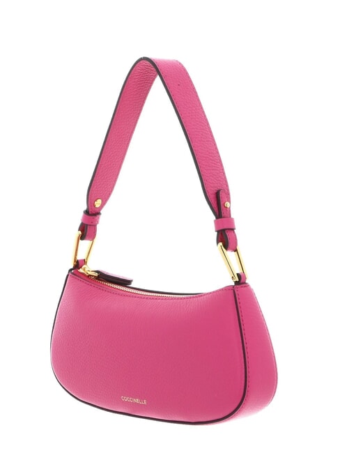 MERVEILLE Borsa a spalla in pelle martellata new fucsia - Borse Donna