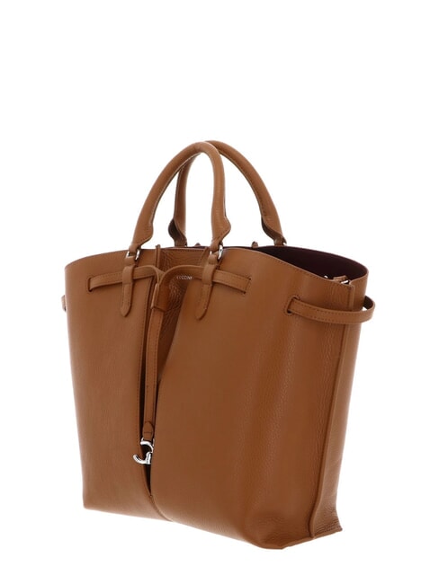 FLORES Borsa tote piccola in pelle martellata CUIR - Borse Donna