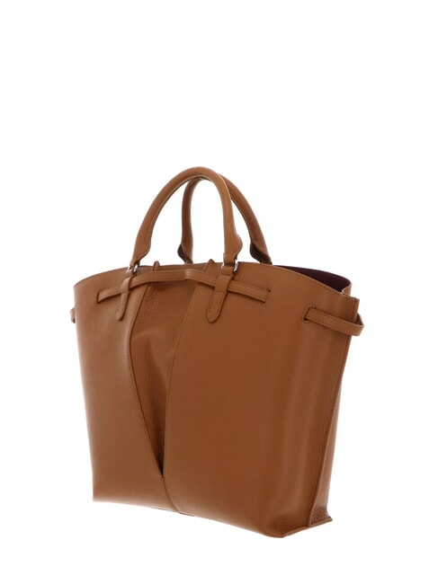FLORES Borsa tote piccola in pelle martellata CUIR - Borse Donna