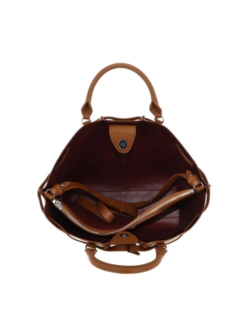 FLORES Borsa tote piccola in pelle martellata CUIR - Borse Donna