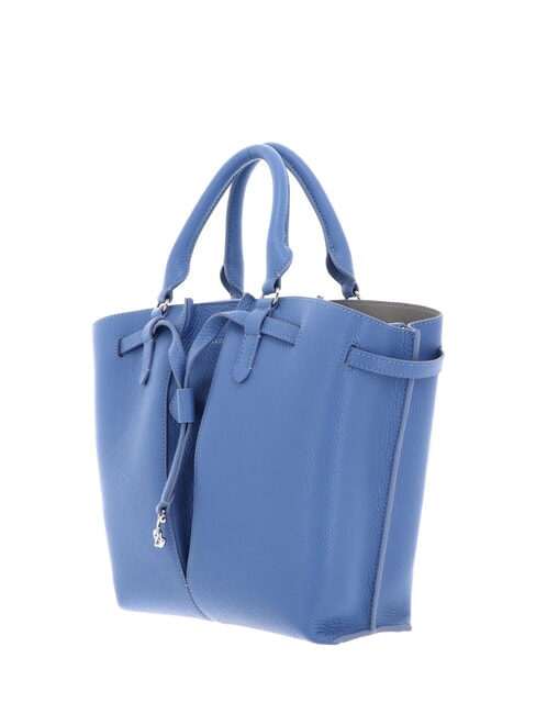 FLORES Borsa tote piccola in pelle martellata azul - Borse Donna