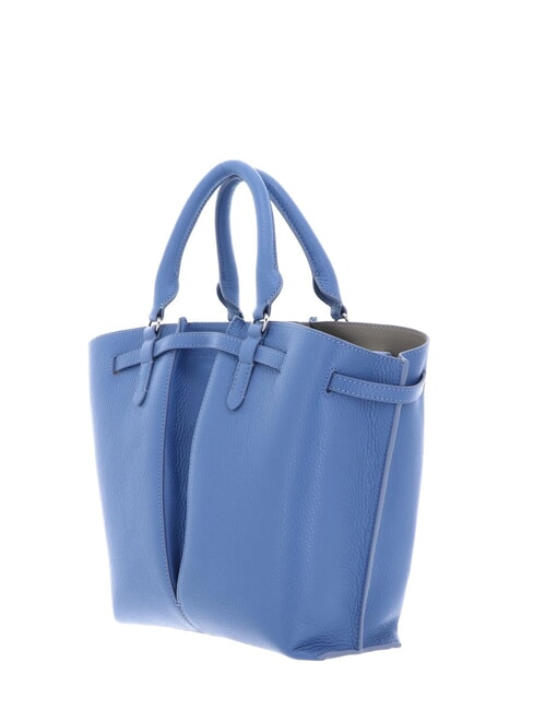 FLORES Borsa tote piccola in pelle martellata azul - Borse Donna