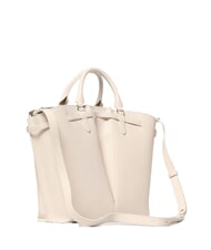 COCCINELLE FLORES Borsa tote media in pelle martellata blanco - Borse Donna - 2