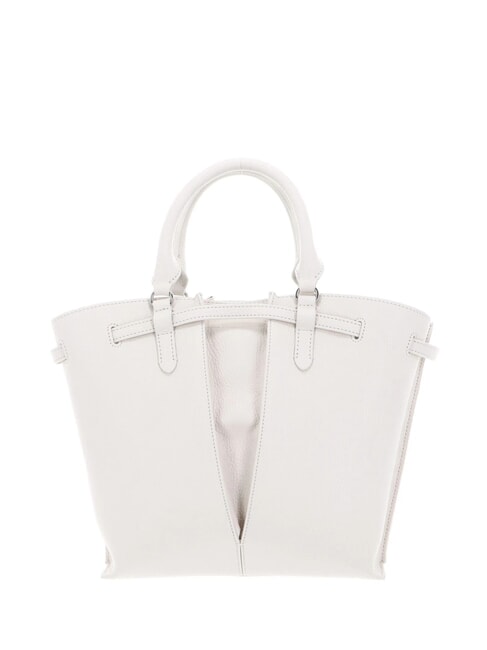FLORES Borsa tote piccola in pelle martellata blanco - Borse Donna