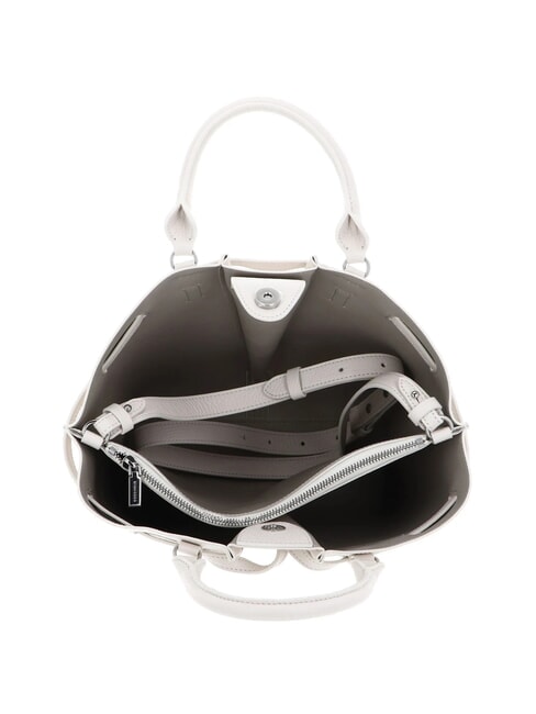 FLORES Borsa tote piccola in pelle martellata blanco - Borse Donna