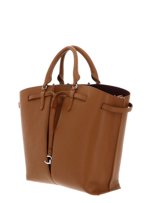 FLORES Borsa tote media in pelle martellata CUIR - Borse Donna