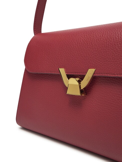 DEW Borsa media a spalla in pelle martellata sangria - Borse Donna