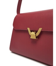 COCCINELLE DEW Borsa media a spalla in pelle martellata sangria - Borse Donna - 3