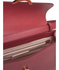 COCCINELLE DEW Borsa media a spalla in pelle martellata sangria - Borse Donna - 4