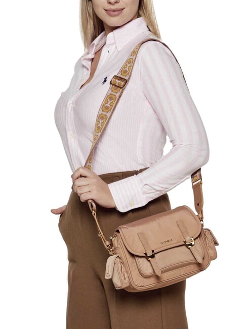 CAMPUS PUFFY NY Borsa a tracolla in nylon e pelle skin - Borse Donna