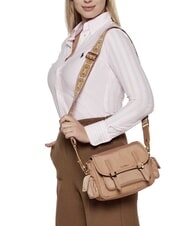 COCCINELLE CAMPUS PUFFY NY Borsa a tracolla in nylon e pelle skin - Borse Donna - 5