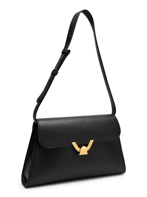 DEW Borsa media a spalla in pelle martellata Nero - Borse Donna