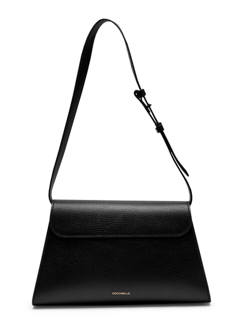 DEW Borsa media a spalla in pelle martellata Nero - Borse Donna
