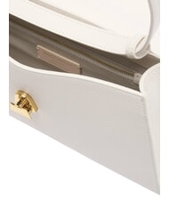 COCCINELLE DEW Borsa media a spalla in pelle martellata blanco - Borse Donna - 5