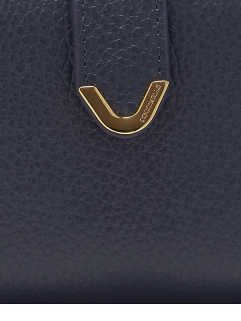 DEW Portafoglio medio in pelle martellata midnight blue - Portafogli Donna