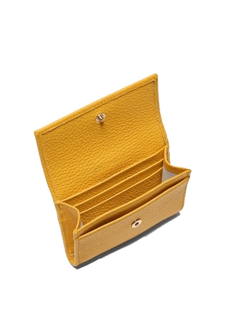 METALLIC SOFT Portacarte in pelle martellata soleado - Portafogli Donna