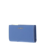 COCCINELLE METALLIC SOFT Portafoglio medio pelle martellata azul - Portafogli Donna - 4