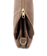 BIASIA FEATHER SMALL Borsa a tracolla piccola in pelle suede taupe - Borse Donna - 3