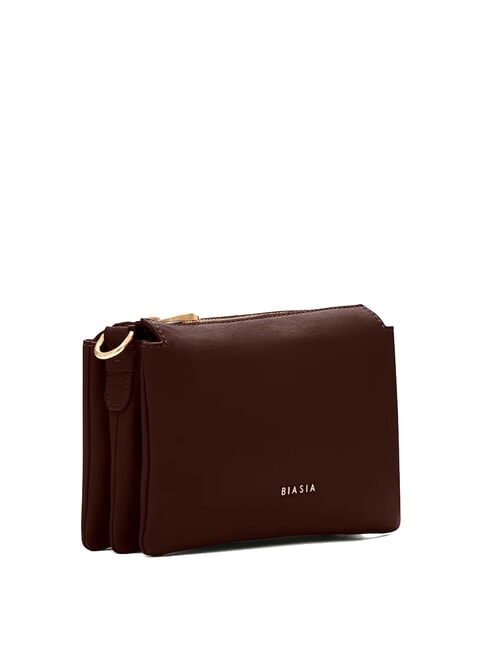 FEATHER SMALL Borsa a tracolla piccola in pelle moro - Borse Donna