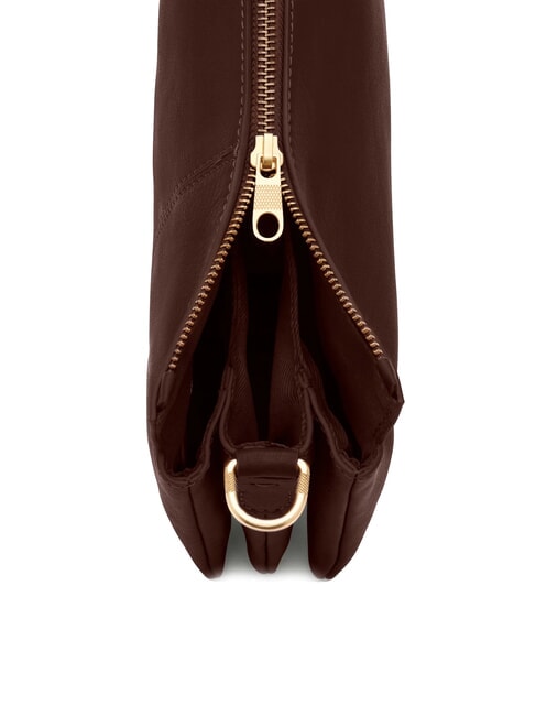 FEATHER SMALL Borsa a tracolla piccola in pelle moro - Borse Donna