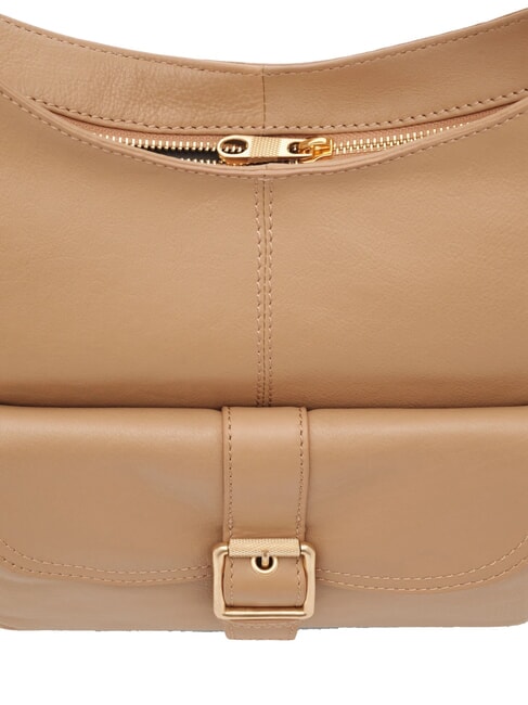 FACTOR Borsa a spalla cargo in pelle con tracolla camel - Borse Donna