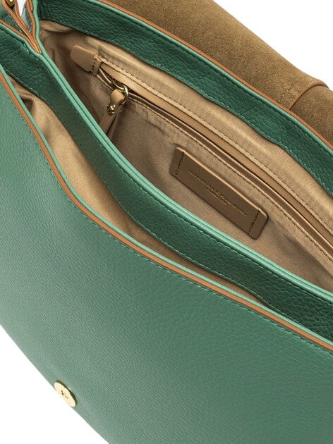 HELENA ROUND Borsa in pelle con tracolla in corda menta - Borse Donna