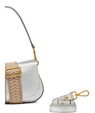 GIANNI CHIARINI HELENA ROUND Borsa in pelle con doppia tracolla silver - Borse Donna - 4