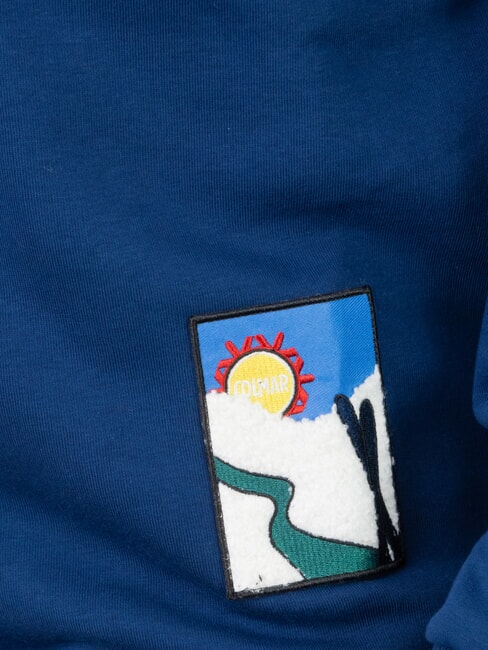 MODISH Felpa girocollo con patch bluejeans - Felpe Uomo