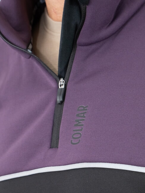 SCI FACETIME Felpa a collo alto half zip black-blackberry - Felpe Uomo
