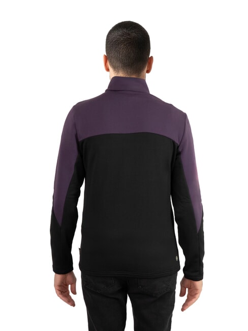 SCI FACETIME Felpa a collo alto half zip black-blackberry - Felpe Uomo