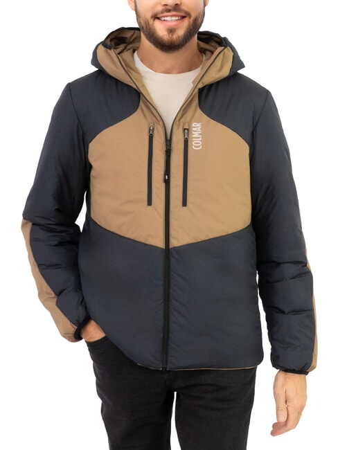 SCI JUMP Giacca a vento reversibile cappuccio teddy-black - Giacche Uomo