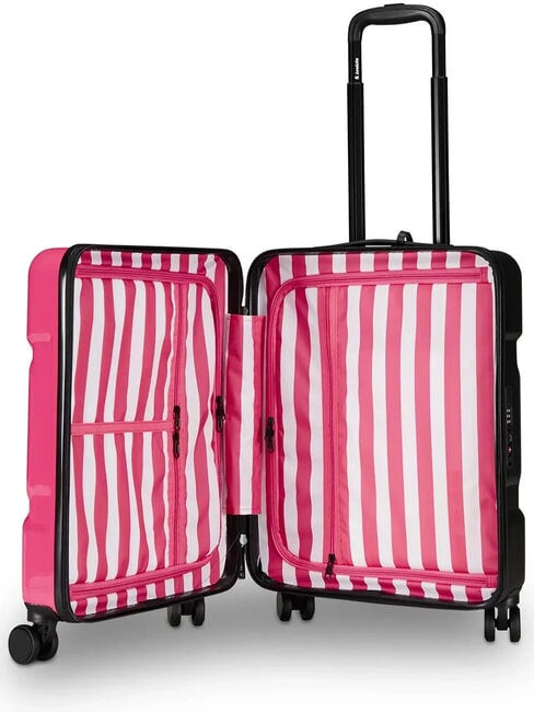 TRAVEL MAKET Trolley Bagaglio a Mano rosa bianco - Bagagli a mano