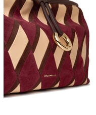 COCCINELLE LISBET GEOMETRIC PATCH Borsa a mano in pelle con tracolla mult.ribes/brun - Borse Donna - 3