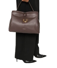 COCCINELLE LISBET Borsa a mano in pelle con tracolla brunette - Borse Donna - 5