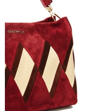 COCCINELLE BOHEME NEW GEOMETETRIC PATCH Borsa a mano pelle suede con tracolla mul.ribes/ribes - Borse Donna - 3