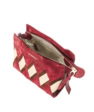 COCCINELLE BOHEME NEW GEOMETETRIC PATCH Borsa a mano pelle suede con tracolla mul.ribes/ribes - Borse Donna - 6